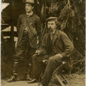 Rare Outdoor CDV of H. H. Humphreys (son of General A. A. Humphreys) and F. W. Vaughan taken at Harrison’s Landing VA